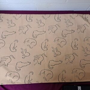 Sears Tan Pillowcase with Black Cat Design